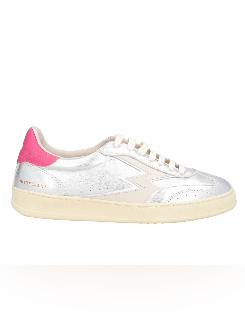 Moaconcept Silver with Pink,  Club Leather Sneakers size 39